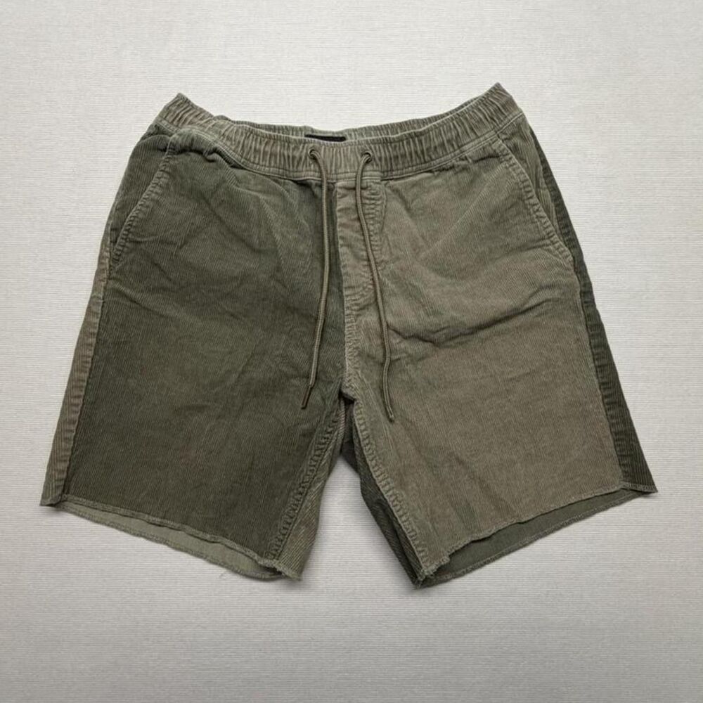 Brixton Men's Green and Khaki Shorts